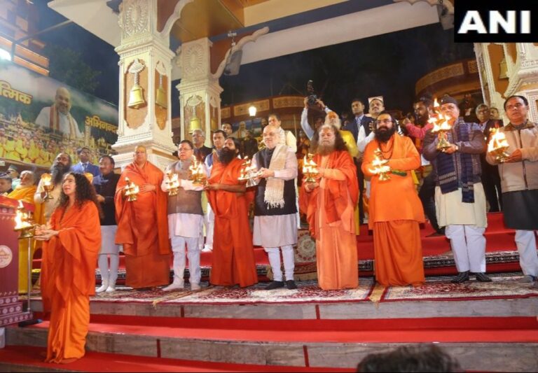 Rishikesh: HM Amit Shah & CM Dhami reached Parmarth Niketan Ashram