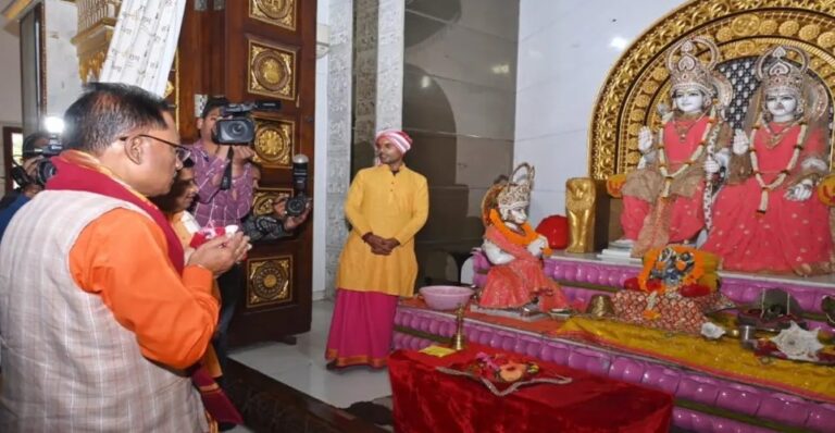 छत्तीसगढ़ के मनोनीत मुख्यमंत्री विष्णु देव साय ने रायपुर में राम मंदिर में की पूजा-अर्चना
