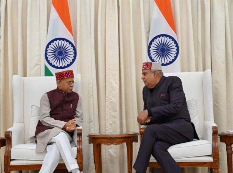 दिल्ली में उपराष्ट्रपति जगदीप धनखड़ से मिले हिमाचल के राज्यपाल शिव प्रताप शुक्ला