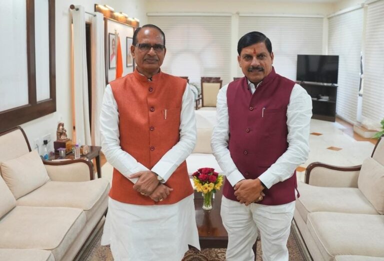 कैबिनेट की बैठक से पहले CM मोहन यादव ने की पूर्व सीएम शिवराज सिंह चौहान से मुलाकात