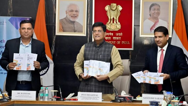 दिल्‍ली: केंद्रीय वाणिज्य और उद्योग मंत्री पीयूष गोयल ने एमएसएमई के लिए डीजीएफटी इंडिया की ई-कॉमर्स एक्सपोर्ट हैंडबुक लॉन्च की