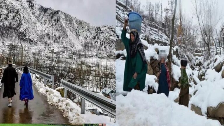 शीतलहर की चपेट में उत्तर भारत;  जम्मू-कश्मीर में तापमान शून्य से नीचे