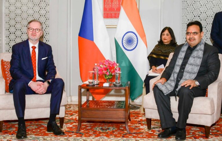 CM भजन लाल शर्मा ने चेक गणराज्य के प्रधानमंत्री पेट्र फियाला से की मुलाकात