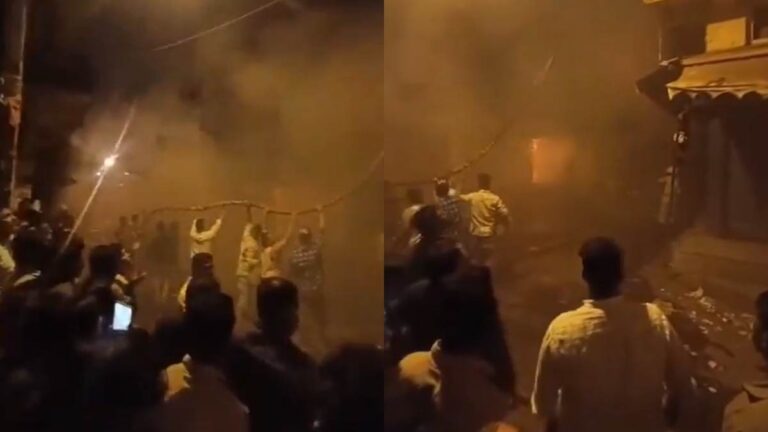 बेंगलुरु : चिकपेट बाजार में लगी भीषण आग, मौके पर दमकल की गाड़ियां मौजूद