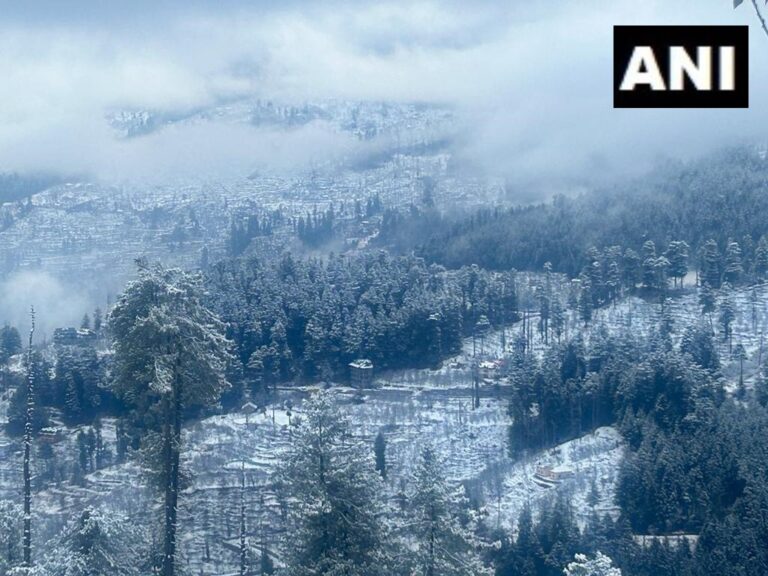 हिमाचल प्रदेश में हुई नए साल की पहली बर्फबारी, बर्फ से लकदक हुए पहाड़