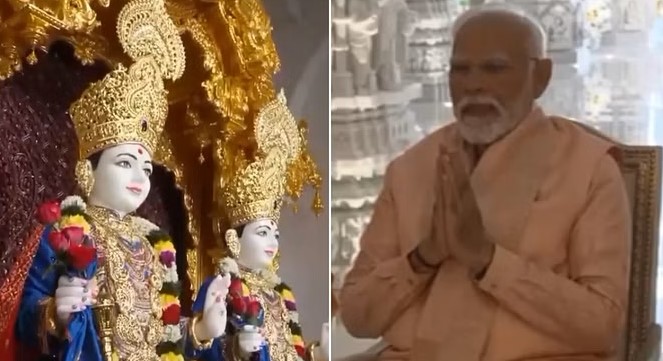 अबू धाबी: UAE के पहले हिंदू मंदिर का PM मोदी ने किया उद्घाटन, गर्भगृह में संतों के साथ की पूजा