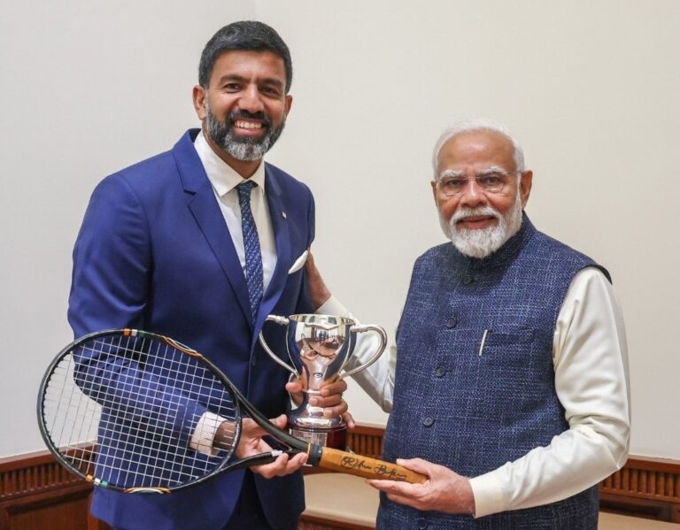 PM मोदी ने टेनिस स्टार रोहन बोपन्ना से की मुलाकात