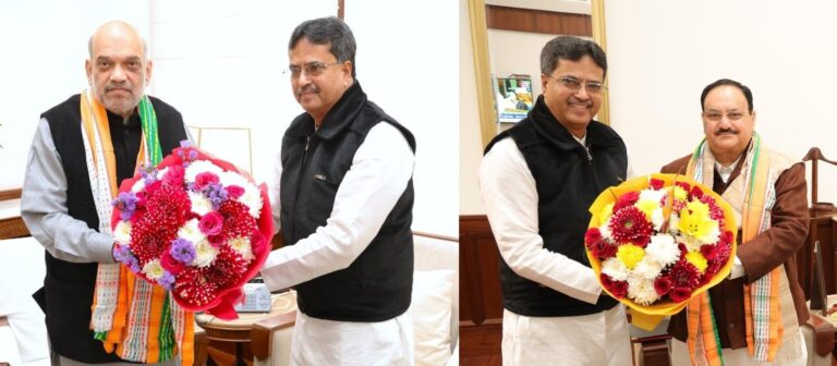 त्रिपुरा के CM माणिक साहा ने केंद्रीय गृह मंत्री अमित शाह और भाजपा के राष्‍ट्रीय अध्‍यक्ष जेपी नड्डा से की मुलाकात