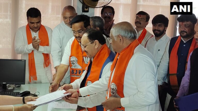 BJP के राष्ट्रीय अध्यक्ष जे.पी. नड्डा ने राज्यसभा उम्मीदवार के रूप में अपना नामांकन किया दाखिल