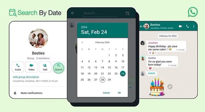 WhatsApp: व्हाट्सएप में आया नया फीचर, अब तारीख से सर्च कर सकेंगे मैसेज WhatsApp: व्हाट्सएप में आया नया फीचर, अब तारीख से सर्च कर सकेंगे मैसेज