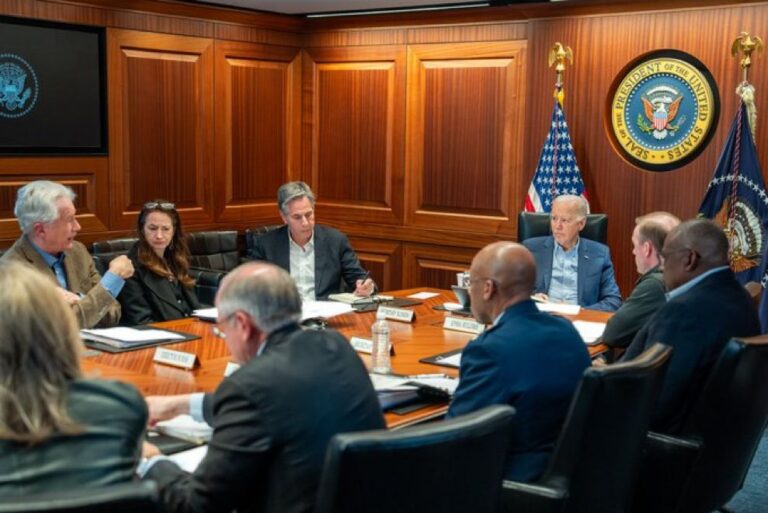 I just met with My National Security Team for an update on Iran’s attacks against Israel- Biden
