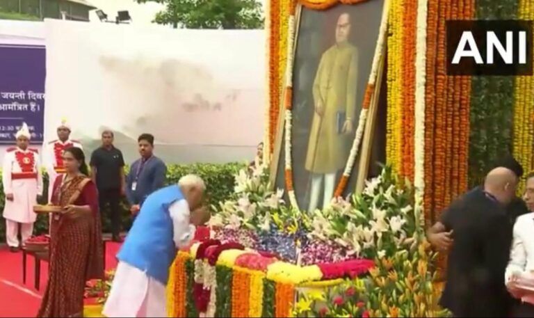 Delhi: PM Modi paid tribute to Dr BR Ambedkar on his birth anniversary