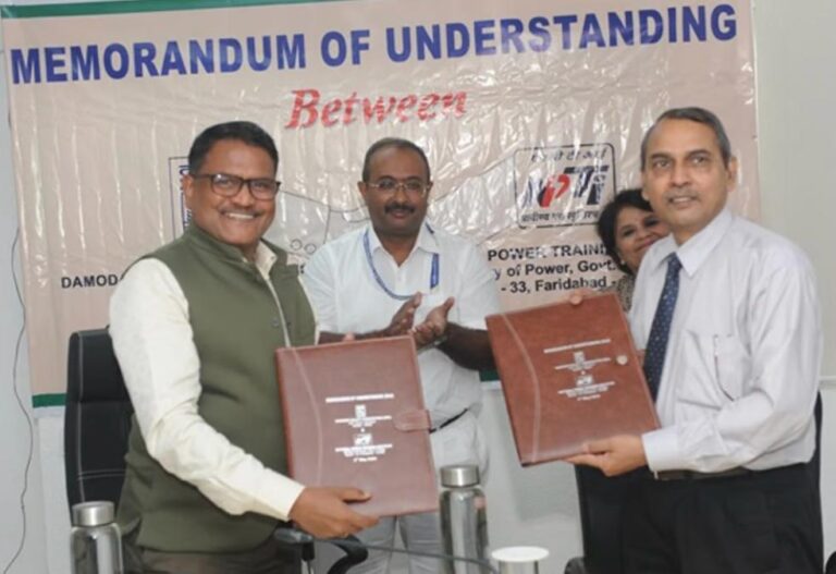 DVC inked MOU with NPTI at DVC HQ, Kolkata