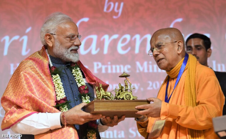 Srila Gopal Krishna Goswami Maharaja was a revered spiritual icon- PM Modi
