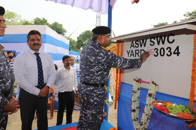 Keel laying of 8th ASW SWC (ex-GRSE) held on 10th may 24 at m/s GRSE Kolkata