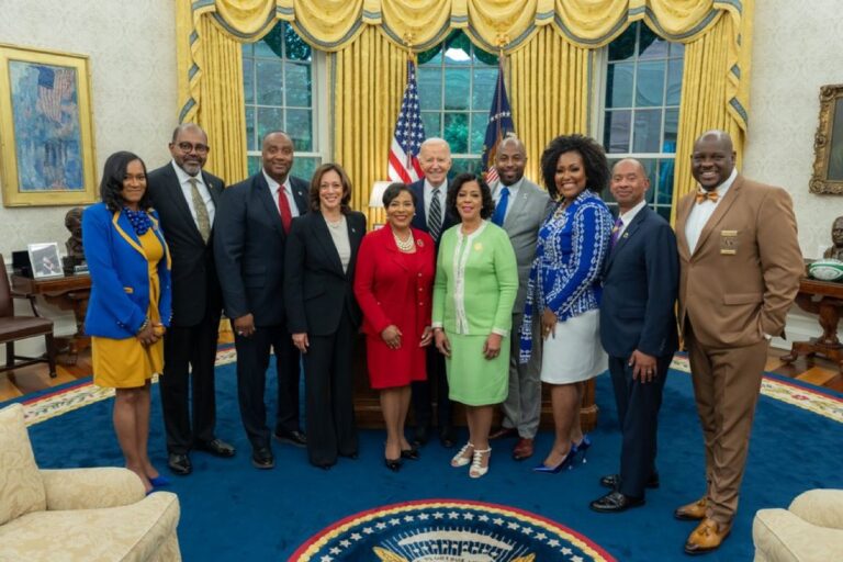 Proud to welcome my Divine 9 family to the White House again- Kamala Harris