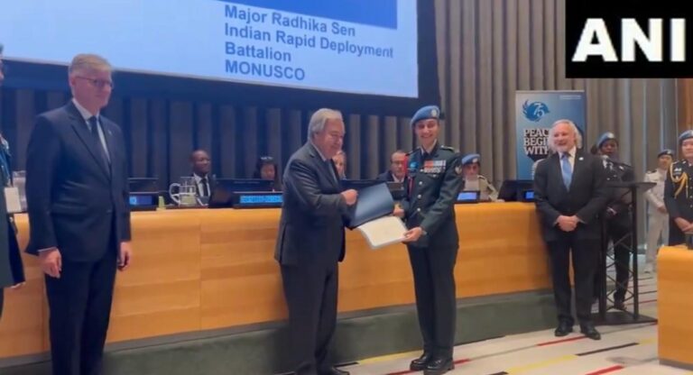 Major Radhika Sen awarded UN Military Gender Advocate award for year 2023