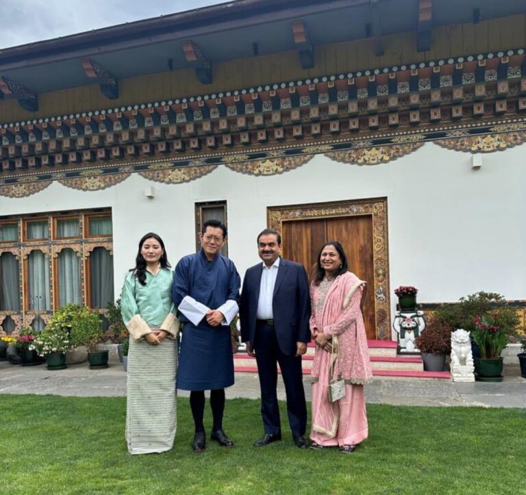 Honoured to meet His Majesty King Jigme Khesar Namgyel Wangchuck of Bhutan- Gautam Adani