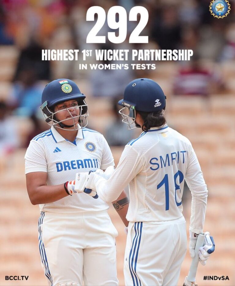 Smriti Mandhana & Shafali Verma set up a record opening partnership