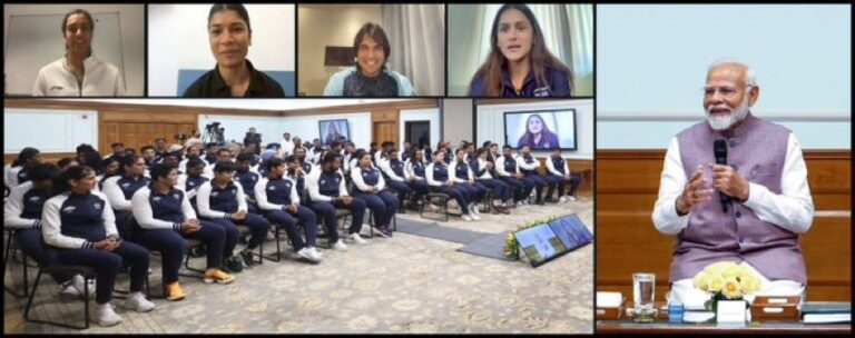 PM Modi interacted with the Indian contingent heading to Paris for the Olympics