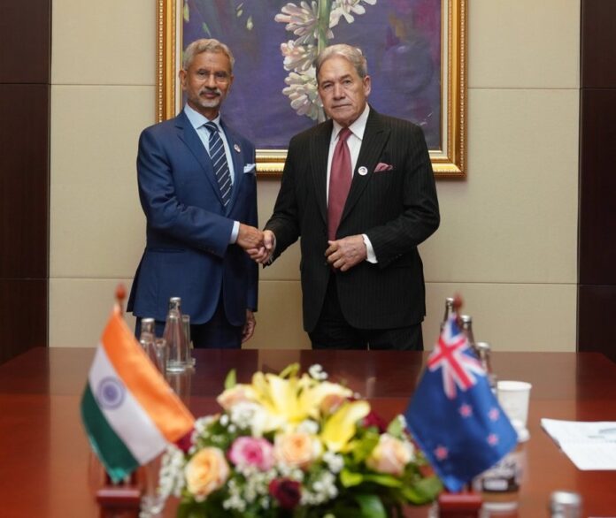 EAM Jaishankar meets New Zealand Deputy PM Winston Peters