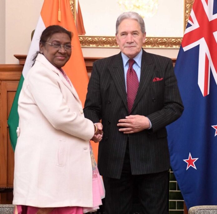 Deputy PM of New Zealand Winston Peters called on President Droupadi Murmu