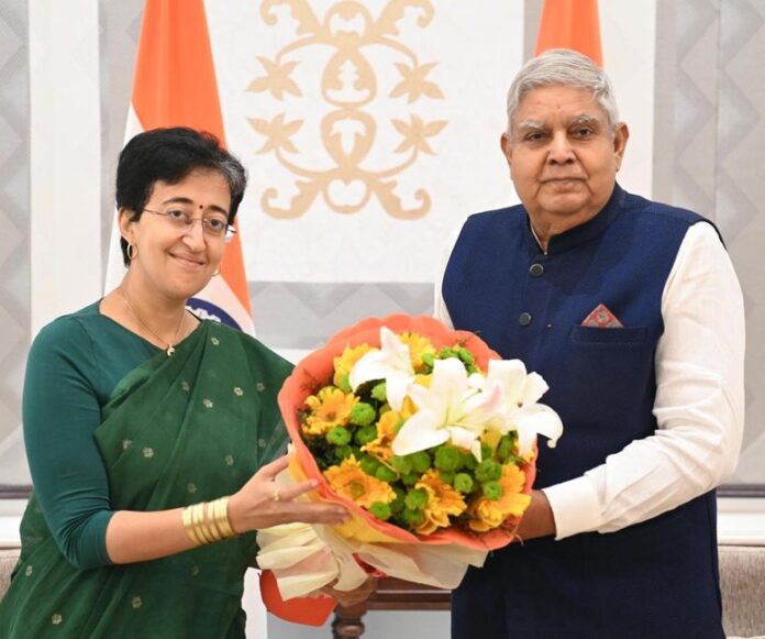 Delhi CM Atishi calls on Vice President Jagdeep Dhankhar