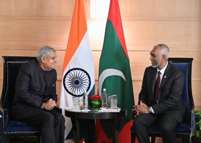 Vice-President Jagdeep Dhankar calls on Maldives President Mohamed Muizzu