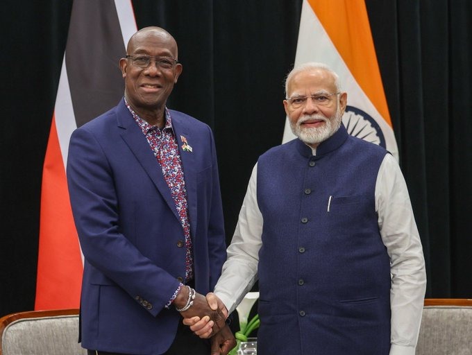 PM Modi holds bilateral talks with Trinidad & Tobago PM Keith Rowley