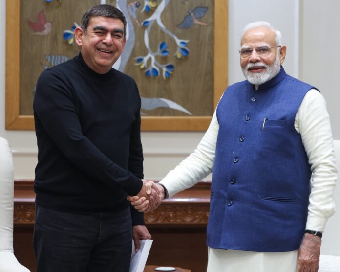 Delhi: PM Modi Interacts With Indian Entrepreneur Vishal Sikka