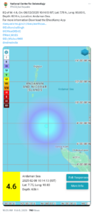 Earthquake of 4.6 magnitude jolts Andaman Sea