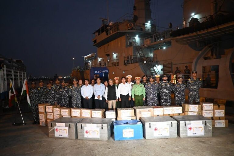 ऑपरेशन ब्रह्मा के अंतर्गत भारत ने म्यांमार को 50 टन राहत सामग्री की एक और खेप सौंपी