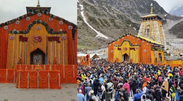 वैदिक मंत्रोच्चार के साथ खुले बाबा केदारनाथ के कपाट, श्रद्धालुओं पर हेलीकॉप्टर से की गई पुष्प वर्षा