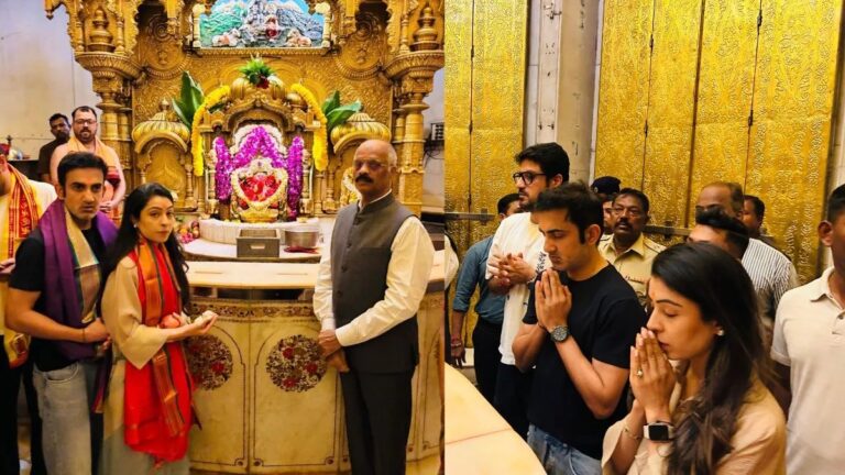 भारतीय टीम के मुख्य कोच गौतम गंभीर ने श्री सिद्धिविनायक मंदिर में पूजा-अर्चना की
