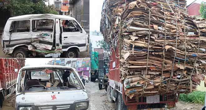 आर्मी वैन से टकराया कैंटर, स्कूल जा रही छात्राओं में मचा हड़कंप, एक की जान गई