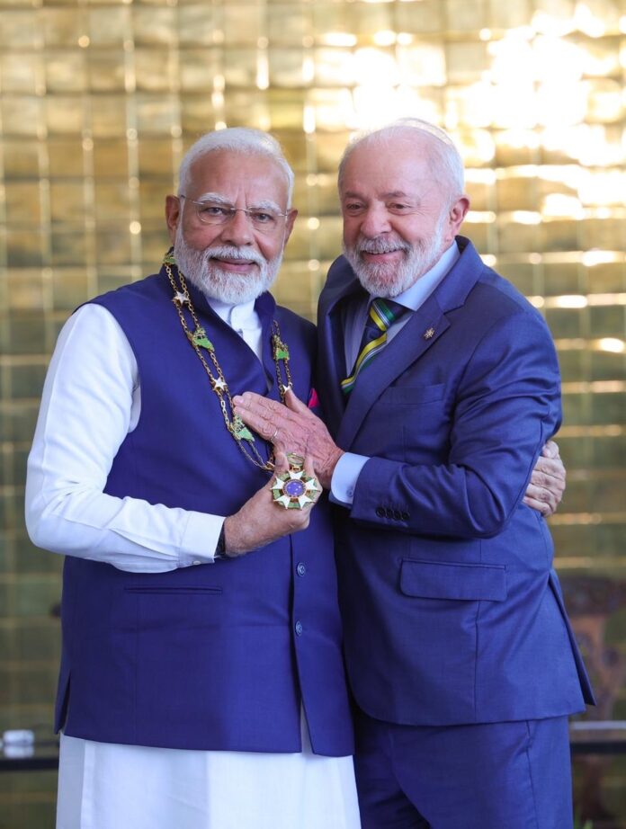 ब्राजील ने पीएम मोदी को अपने सर्वोच्च नागरिक सम्मान से किया सम्मानित