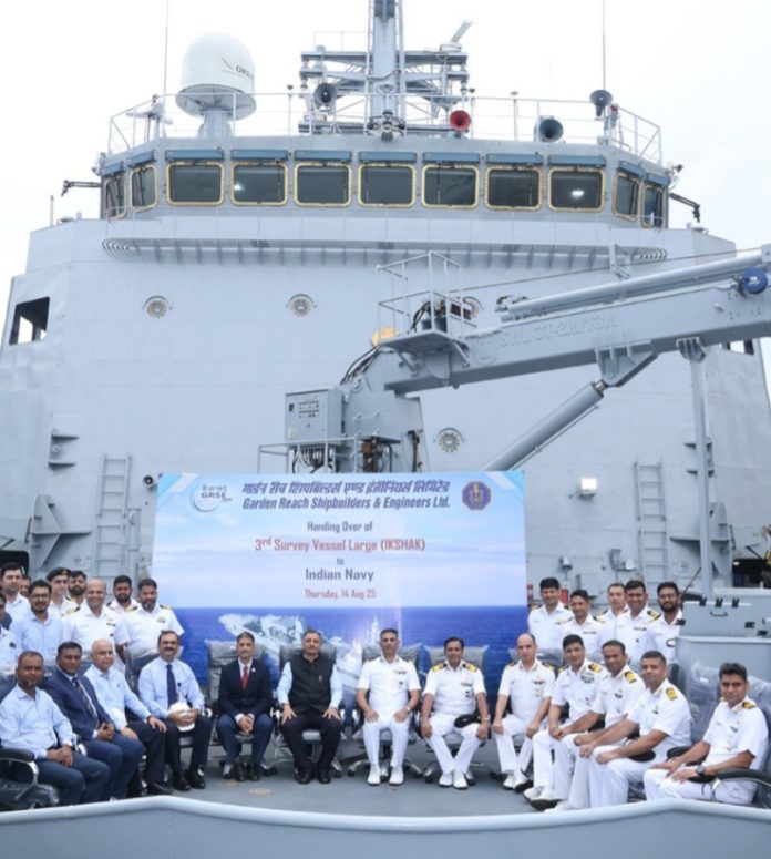 Indian Navy gets 3rd survey vessel Ikshak