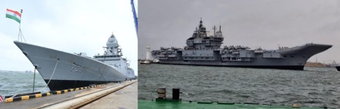 आईएनएस विक्रांत और आईएनएस उदयगिरी ने कोलंबो में श्रीलंका नौसेना द्वारा आयोजित अंतरराष्ट्रीय फ्लीट रिव्यू 2025 में लिया भाग