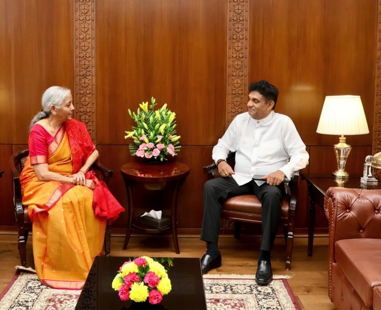 Nirmala Sitharaman & Dr S Jaishankar meets Sri Lanka opposition leader Sajith Premadasa in New Delhi