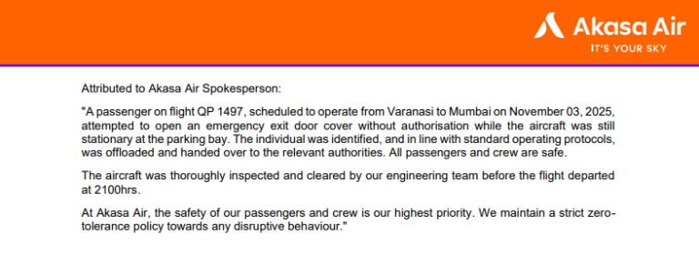 सख्त सुरक्षा उपायों के तहत अकासा एयर ने जारी किया परामर्श, यात्रियों से विमान प्रस्थान के 3 घंटे पहले एयरपोर्ट पहुंचने का आग्रह