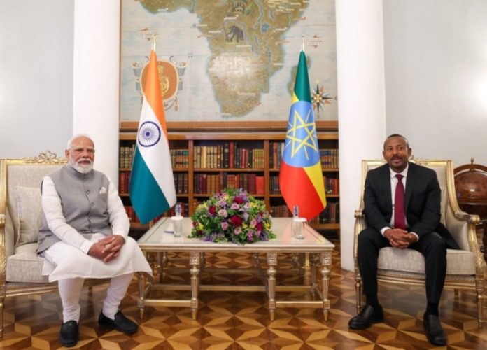 पीएम मोदी ने इथियोपिया के पीएम अबी अहमद अली के साथ की वार्ता