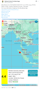 4.4 magnitude earthquake strikes Indonesia
