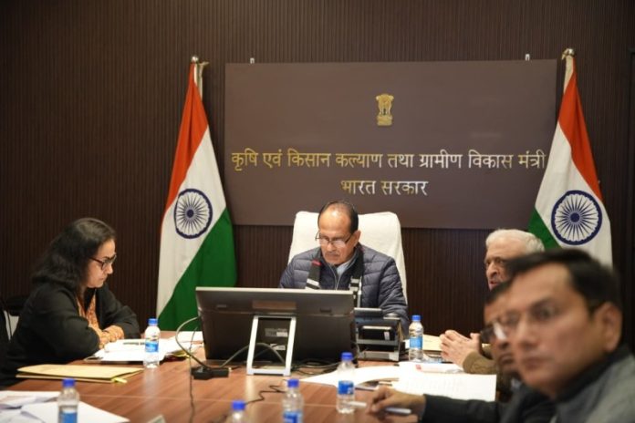 केंद्रीय मंत्री शिवराज सिंह चौहान ने राज्यों के साथ कृषि योजनाओं एवं बजट उपयोग की समीक्षा की