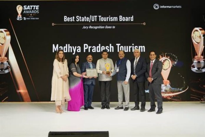मध्यप्रदेश ने लगातार दूसरे वर्ष एसएटीटीई 2026 में जीता ‘बेस्ट स्टेट टूरिज्म’ अवॉर्ड