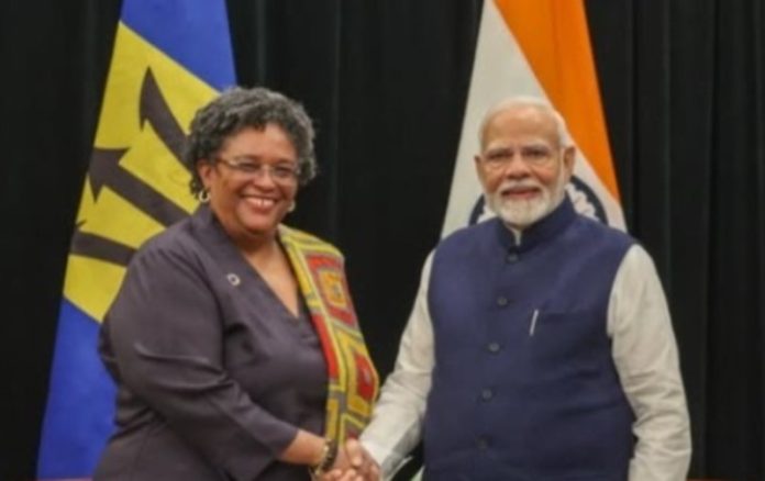 पीएम मोदी ने बारबाडोस की पीएम मिया अमोर मोटली को ऐतिहासिक जीत पर दी बधाई पीएम मोदी ने बारबाडोस की पीएम मिया अमोर मोटली को ऐतिहासिक जीत पर दी बधाई