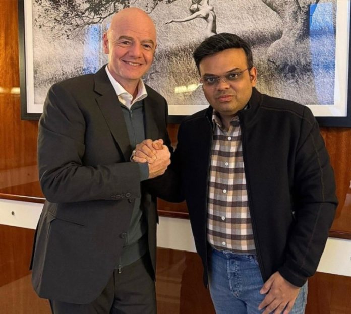 FIFA president Gianni Infantino meets ICC chairman Jay Shah