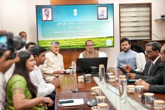 केंद्रीय कृषि मंत्री शिवराज सिंह चौहान से मिले आंध्र प्रदेश के सीएम चंद्रबाबू नायडू, कृषि एवं किसान कल्याण के मुद्दों पर हुई विस्तृत चर्चा