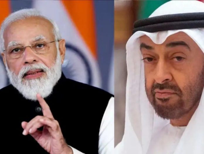 पीएम मोदी ने यूएई के राष्ट्रपति शेख मोहम्मद बिन जायद अल नाहयान से की बातचीत पीएम मोदी ने यूएई के राष्ट्रपति शेख मोहम्मद बिन जायद अल नाहयान से की बातचीत
