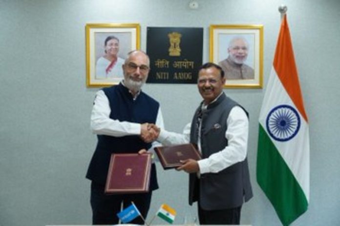 नीति आयोग और यूनिसेफ इंडिया ने पोषण और स्वास्थ्य परिणामों को मजबूत करने के लिए आशय पत्र पर किए हस्ताक्षर