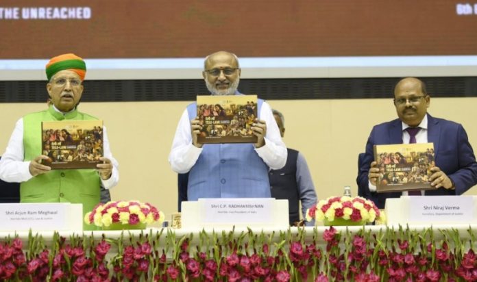 उपराष्ट्रपति सी.पी. राधाकृष्णन ने आज नई दिल्ली में टेली-लॉ पहल पर राष्ट्रीय परामर्श को किया संबोधित